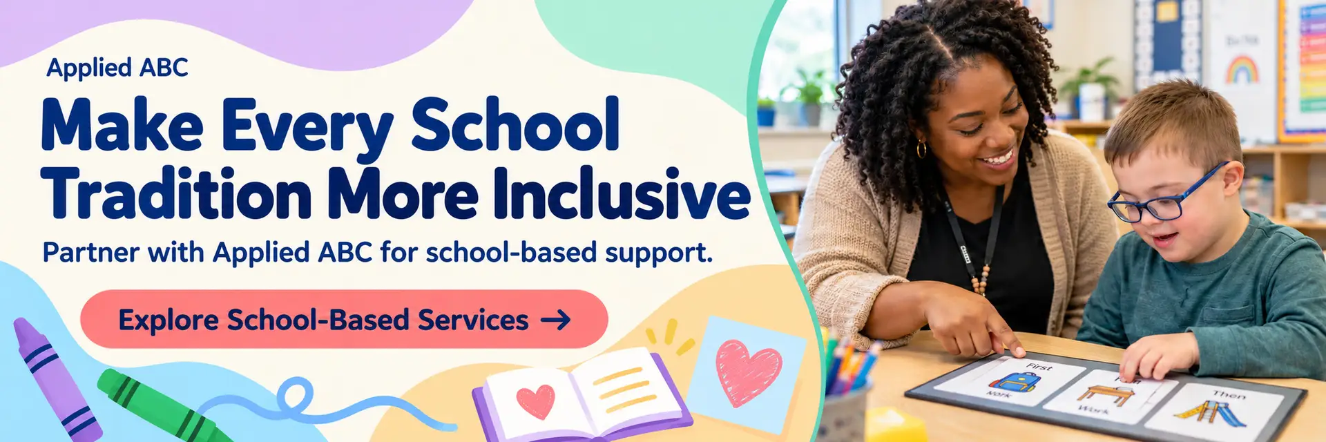 Colorful Inclusive School Services Banner